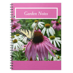 Carnet Spiral Tiger Swallowtail Button Flower