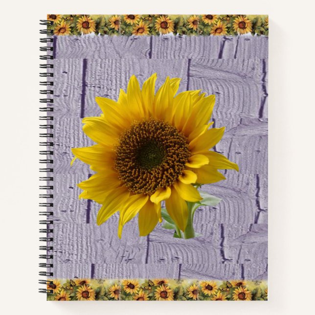 Carnet spiral tournesol (Devant)