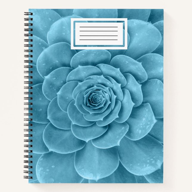 Carnet spiral turquoise (Devant)