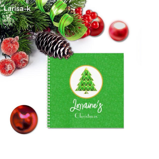 Carnet Spiral Vert Joyoux Noel (Créateur téléchargé)