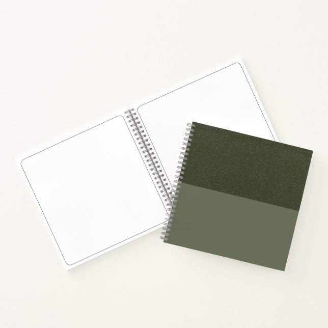 Carnet spiral vert mousse personnalisé - double te (Intérieur)