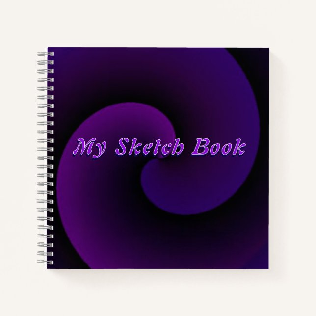Carnet spiral violet Vortex (Devant)