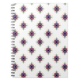 Carnet Spirale à motif arabe turquoise