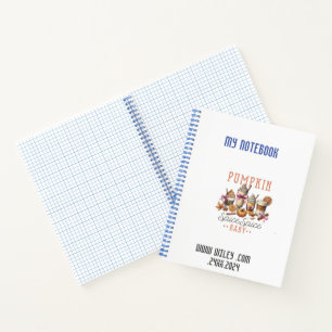 Carnet spirale citrouille épice