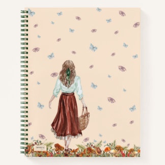 Carnet spirale Cottagecore 8,5 po x 11 po