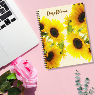 Carnet Spirale de fleurs de tournesol
