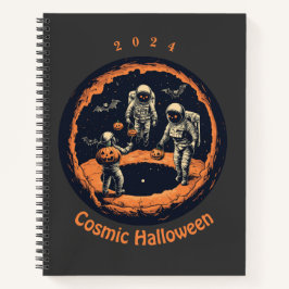 Carnet Spirale de l'astronaute d'Halloween cosmique 2024