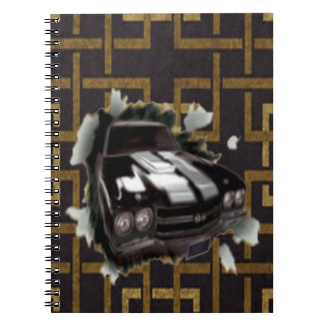 Carnet spirale de voiture musculaire (Devant)