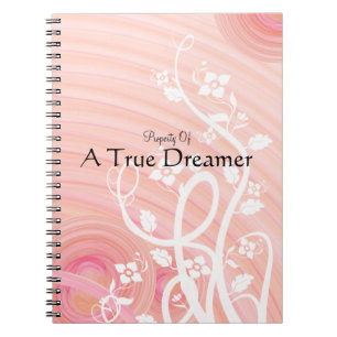 Carnet Spirales de pêche personnalisées Fleurs florissant