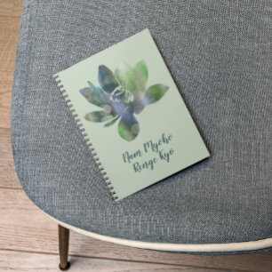 Carnet Spirit Cercle Vert Lotus Fleur Nam Myoho Renge