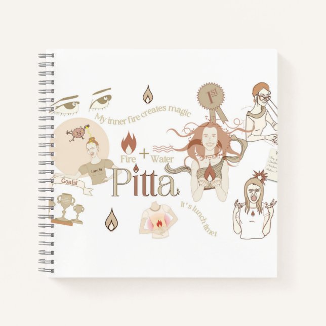 Carnet spirituel Ayurveda Pitta Dosha (Devant)