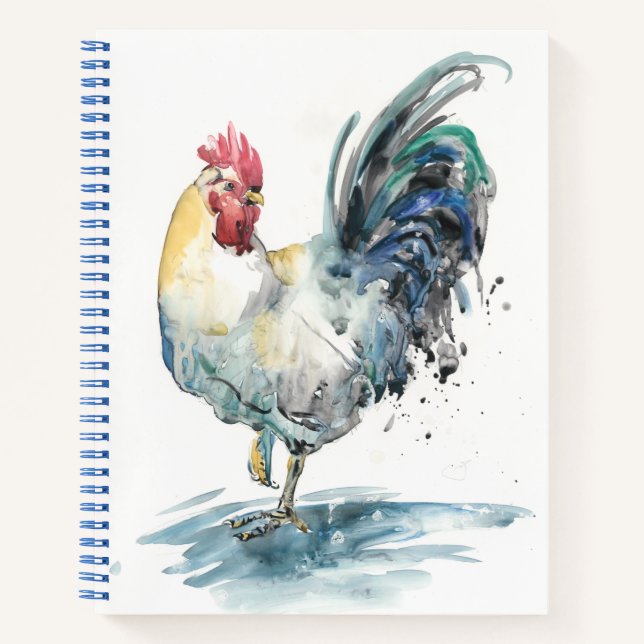 Carnet Splash de coq - Aquarelle (Devant)