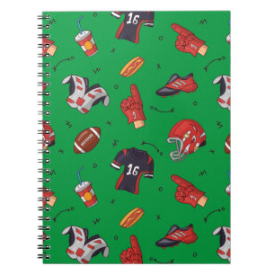 Carnet Sports de football équipement, nourriture et boiss
