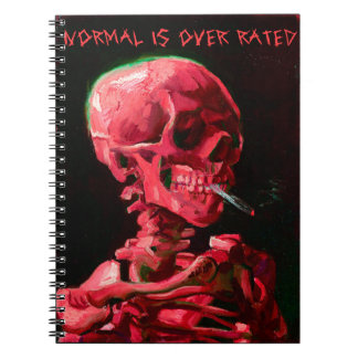 Carnet Squelette avec cigarette brûlante par Van Gogh