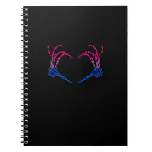 Carnet Squelette Coeur Bisexuel Lgbt-Q Pride Crâne Main