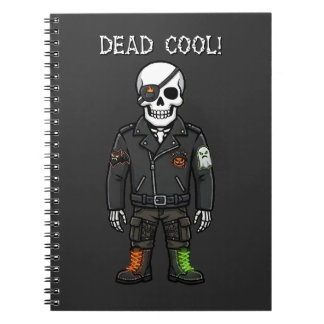 Carnet Squelette de motard super cool | Halloween