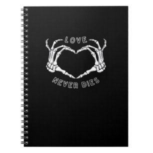 Carnet Squelette Mains Coeur Drôle & Classique