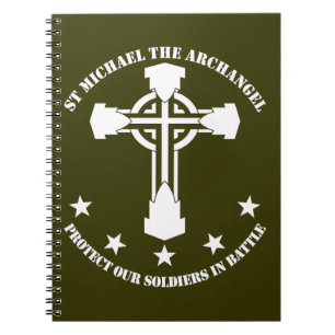 Carnet St Michael Arkhangel - pochoir blanc