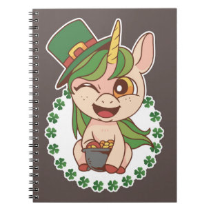 Carnet St patrick Unicorn
