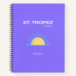 Carnet St Tropez, Coucher de soleil, violet