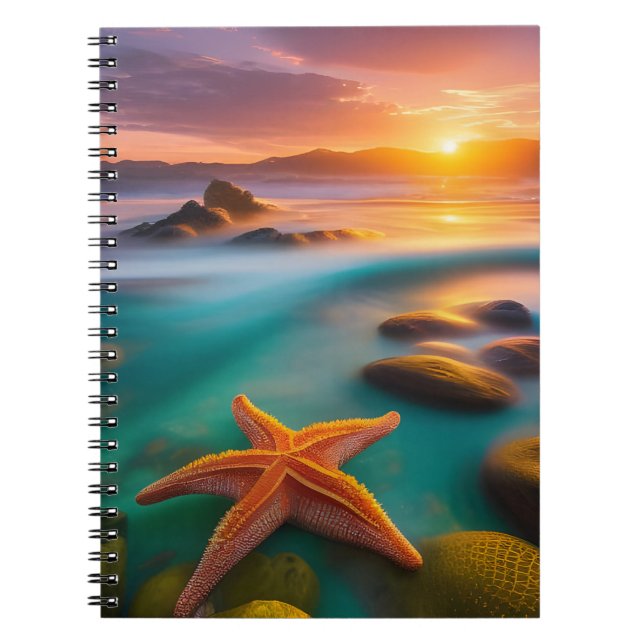 Carnet Starfish sur la plage à Dawn (Devant)