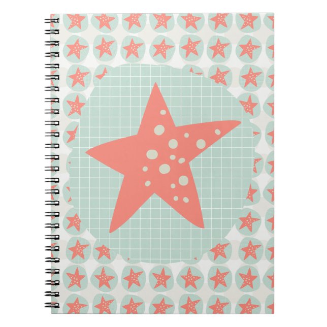 Carnet Starfish Whimsical Mer Océan Nautique (Devant)