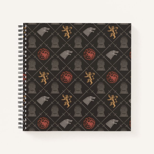 Carnet Stark, Lannister, Targaryen, Motif du Trône de fer (Devant)