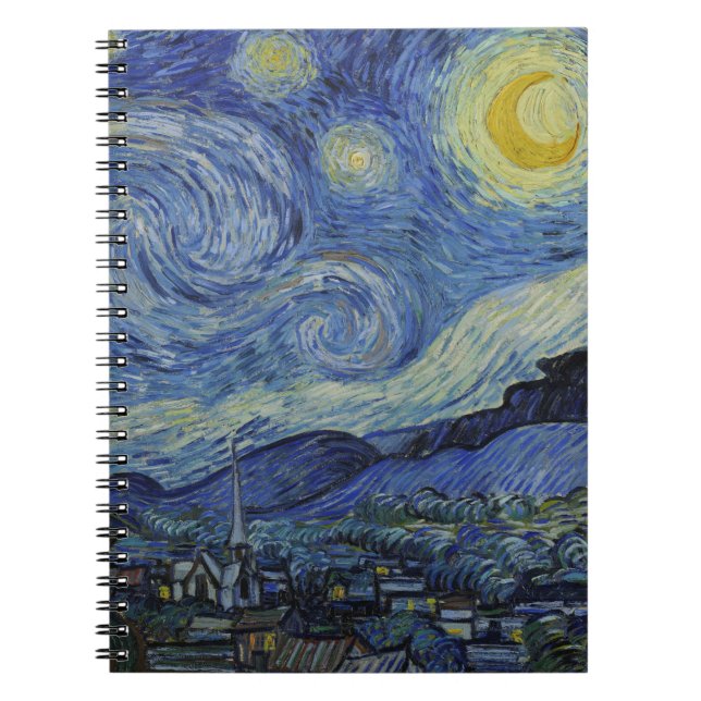 Carnet Starry Night & Van Gogh /célèbre art vintage (Devant)