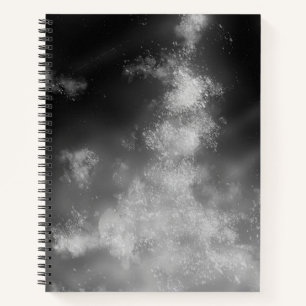 Carnet Stars Nuit Ciel Minuit gris monochrom Voie Lactée