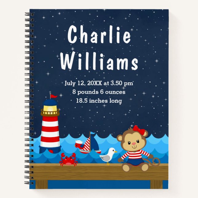 Carnet Statistiques de naissance de la Marine Rouge de Si (Devant)