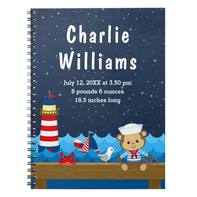 Carnet Statistiques de naissance de la Marine Rouge de si (Devant)