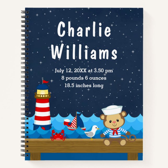 Carnet Statistiques de naissance de la Marine Rouge de si (Devant)