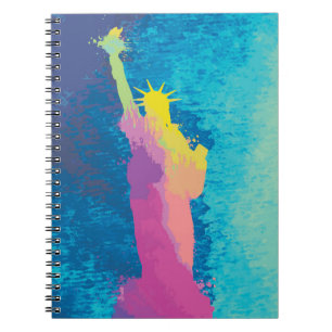 Carnet Statue d'aquarelle de la liberté
