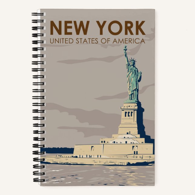 Carnet Statue de la Liberté Retro de New York (Recto)