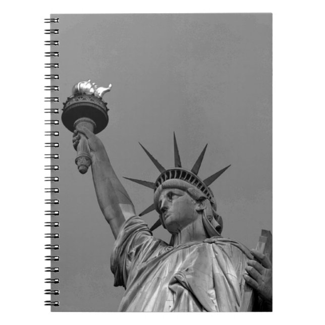 Carnet Statue noire et blanche de Liberty New York (Devant)