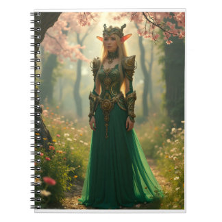Carnet Steampunk Elven Princesse dans un jardin de printe