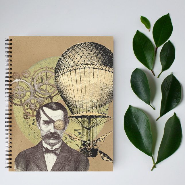 Carnet Steampunk Gentleman Collage croquis (Créateur téléchargé)