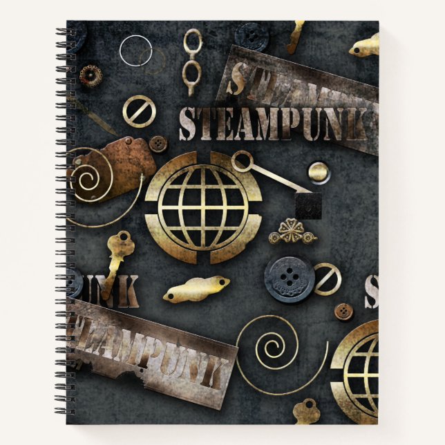 Carnet Steampunk, scrapbooking (Devant)