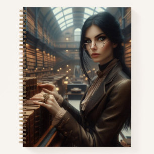 Carnet Steampunk Vintage Victorian Lady Librairie