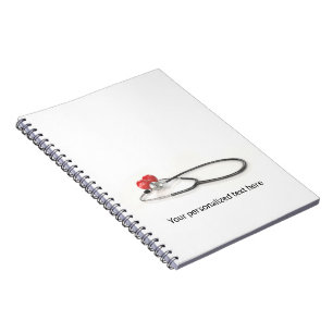 Carnet Stéthoscope avec Cœur Soins Médicaux & Santé