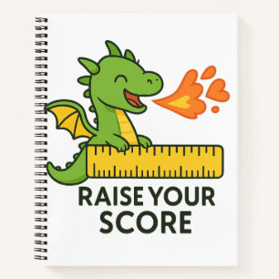Carnet Sticker de règle de dragon de dessin animé - école