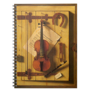 Carnet Still Life Violin and Music by William Harnett