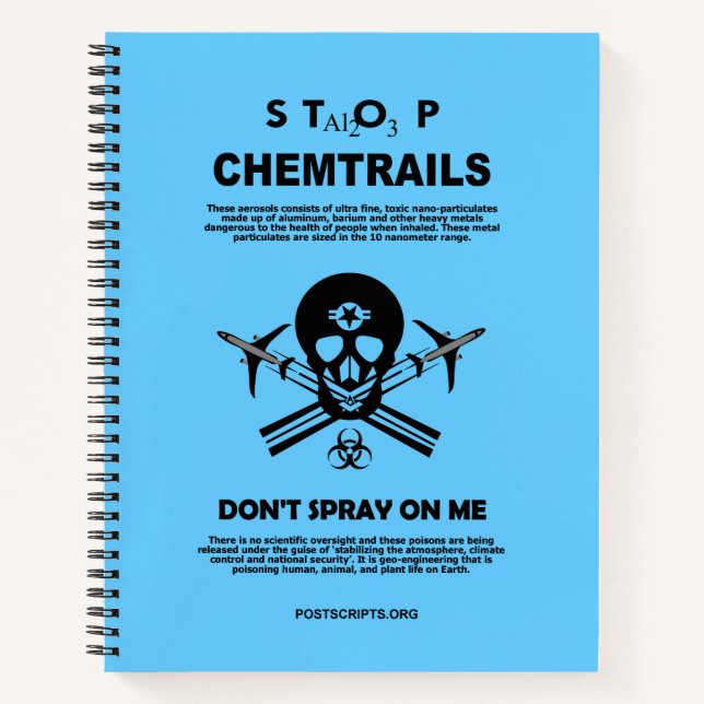 Carnet Stop Chemtrails - Ne me vaporisez pas ! (Devant)
