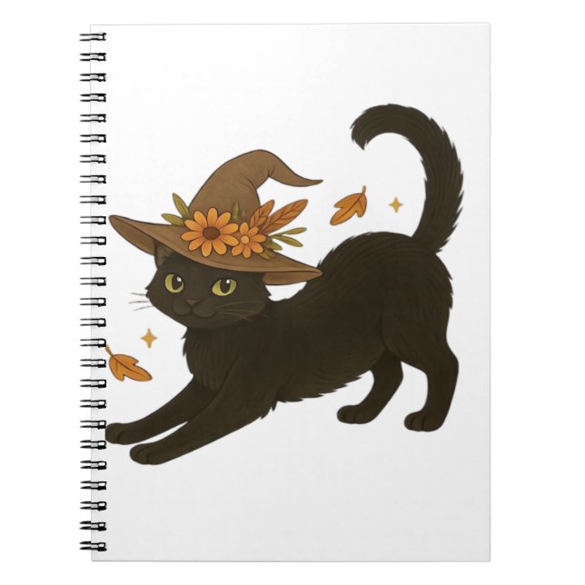 Carnet Stretting Chat Noir - Witchy Automne Classique T-S (Devant)