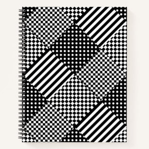 Carnet Stripes Check Harlequin Pois Conception mixte