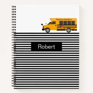 Carnet Stripes de bus scolaires Conception PC portable sc