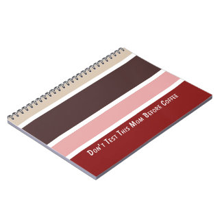 Carnet Stripes Feminine Coffee Maman Citation