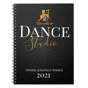 Carnet Studio de danse, scénario personnalisé en cuir n