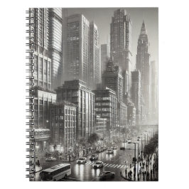 Carnet Style années 90 Acier inoxydable noir et blanc