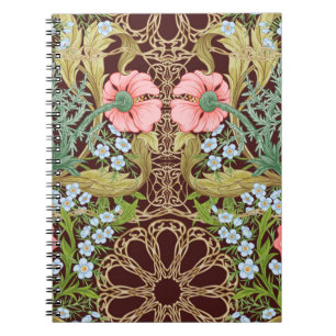 Carnet Style Art Nouveau Floral : Motif Vintage coloré